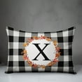 thumbnail image 3 of Creative Products Harvest Buffalo Check Plaid Monogram 14x20 Spun Poly Pillow, 3 of 3