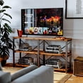 thumbnail image 5 of Bookshelf Double Wide 55 in 3-Tier, Industrial Bookcases, Wood and Metal Bookshelves, Book Shelves for Home Office Decor Display, 5 of 13