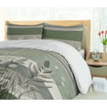 thumbnail image 3 of Ambesonne Sage Duvet Cover Set, Gentle Garden Boho Botanical, Twin, Grey Teal and Reseda Green, 3 of 4