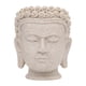 thumbnail image 3 of Escultura de maceta con cabeza de Buda, color gris, para decoración de plantas de interior. Altura 106 cm, 3 of 9