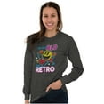 thumbnail image 4 of Retro Funny Sarcastic PACMAN Game Long Sleeve TShirt Men Women Brisco Brands S, 4 of 6