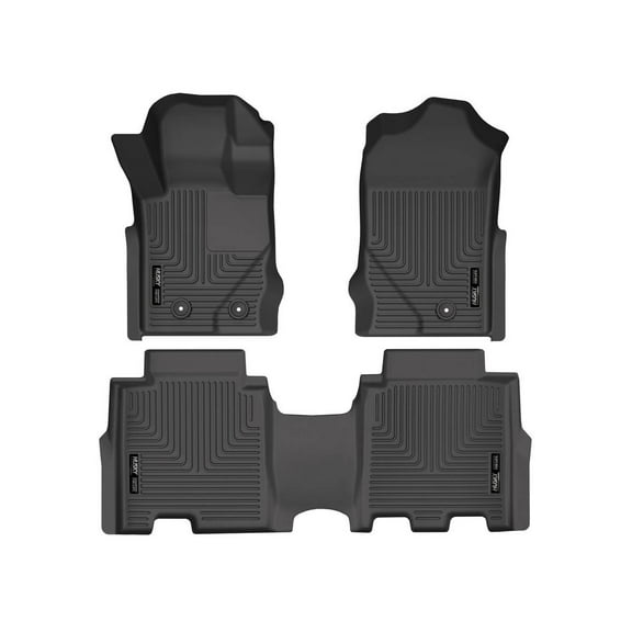 Husky Liners 95301 Weatherbeater Floor Mats Fit 2021-2025 Ford Bronco 4-Door excl. Badlands Front/2nd Row Liners 3pc Black
