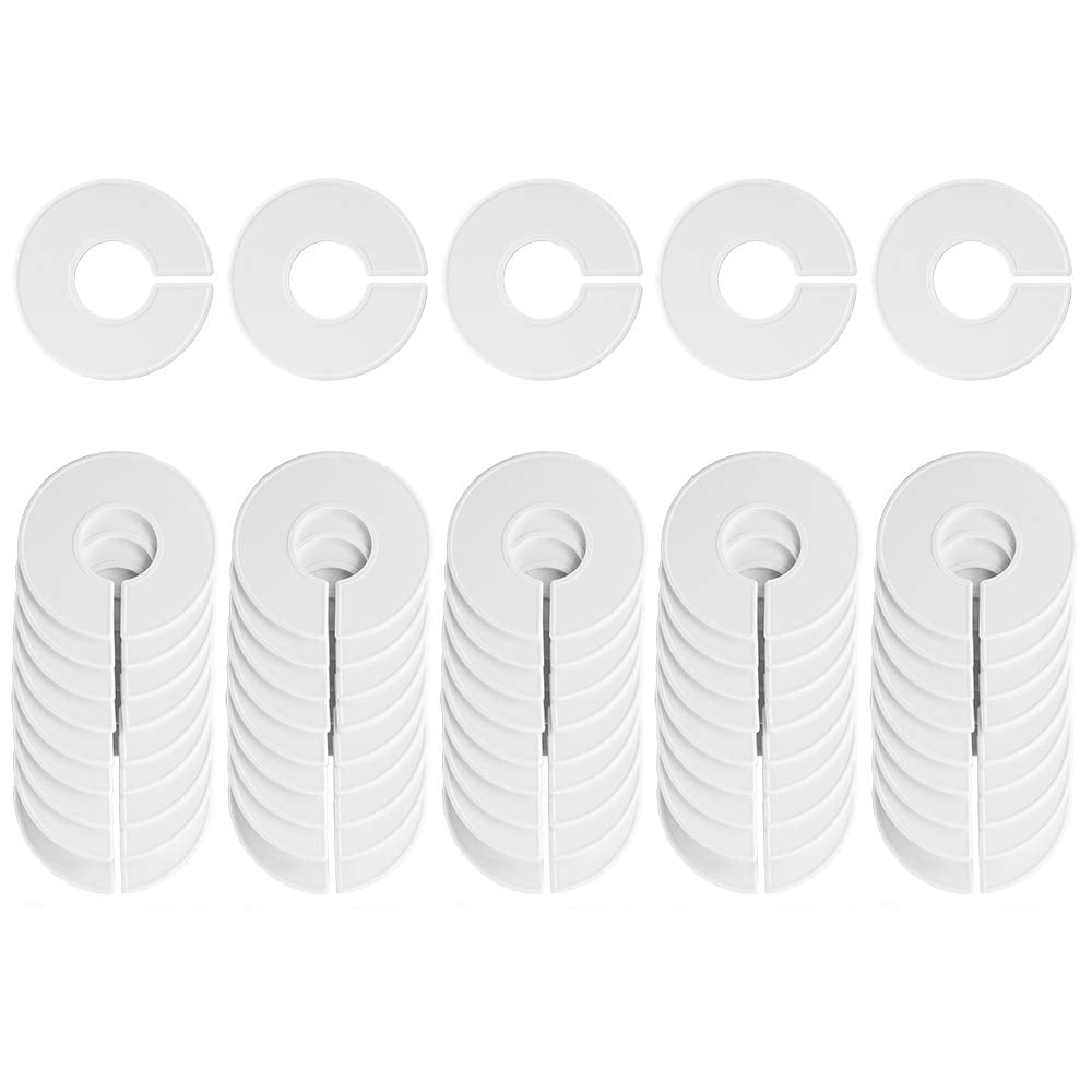 NAHANCO CWHTBLANK100, White Round Clothing Size Dividers, Blank 100 Pack