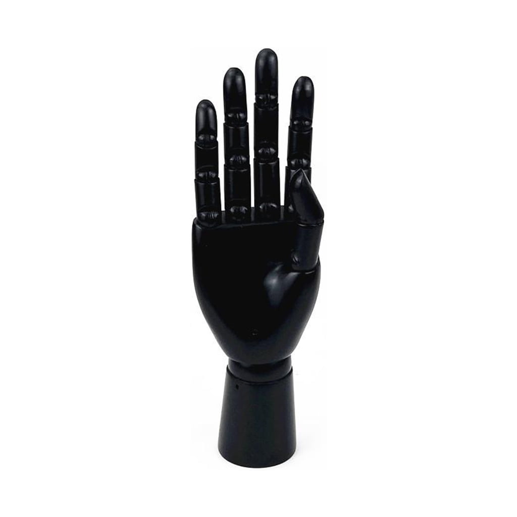 FVDPWYE Wood Drawing Manikin Articulated Mannequin Hand with Flexible Fingers 10" Right Hand