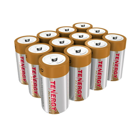 Tenergy 1.5V D Alkaline LR20 Battery, High Performance D Non-Rechargeable Batteries for Clocks, Remotes, Toys & Electronic Devices, Replacement D Cell Batteries, (Best D Cell Rechargeable Batteries)