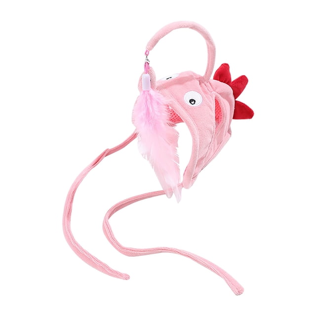 Cat Teasers for Cats Head Mounted Interactive Feather Teaser Toy for – Cat Teasing Stick with Headgear
