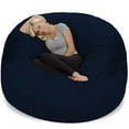 thumbnail image 3 of Chill Sack Bean Bag Chair, Memory Foam with Microsuede Cover, Kids, Adults, 6 ft, Navy, 3 of 9