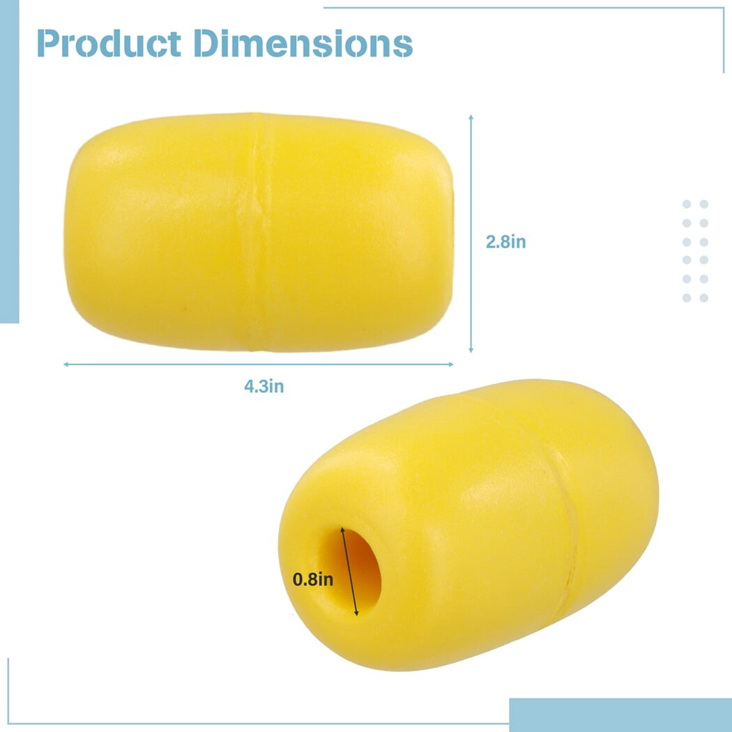 Flotteurs En Mousse PVC Pour Corde Marine, Pièges à Crabes - Couleurs Vives, Idéal Pour Pêche, Kayak, Piscine