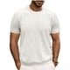 thumbnail image 1 of pstuiky camisetas de hombre, Suéter informal y moderno de color sólido con cuello redondo y manga corta para hombre ropa de hombre xl, 1 of 6