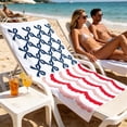 thumbnail image 4 of 4th of July Patriotic Beach Towel, Oversized Quick Dry Absorbent Bath Cloth, Soft Skin Friendly Fabric for Seaside Vacation Outdoor Holiday Use, B, 4 of 6