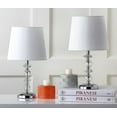thumbnail image 4 of SAFAVIEH Derry 15 in. Crystal Table Lamp with Off-White Polyester Shade, Set of 2, 4 of 8