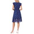 thumbnail image 3 of INSPIRE CHIC Women's Dress Floral Flutter Sleeves V Neck Smocked Ruffle Casual Dresses Deep Royal Blue M, 3 of 6