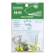 H&H Original Single Spinner Bait, Black & Chartreuse, 3/8 oz, HHSS110-35