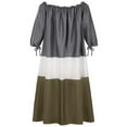 thumbnail image 2 of Plus Size Women Off Shoulder Oversized Maxi Dress Long Sleeve Loose Beach Kaftan, 2 of 3