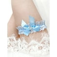 thumbnail image 2 of Elegant Lace Blue Garters for Bride Wedding Garter Bridal Garters Party Leg Thigh Garter Belt, 2 of 5