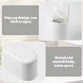 thumbnail image 2 of Desktop Trash Can with Press-Top Lid, Small Portable Wastebasket for Office Desk and Vanity, Mini Countertop Garbage Bin, 2 of 6