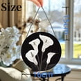 thumbnail image 3 of Black and White Calla Lily Flowers Stained Glass Suncatcher Colored Handmade Window Hangings Glass Suncatcher Crafts Kits for Indoor Garden Christmas Decor and Memorial 16x16cm(2), 3 of 7