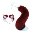 thumbnail image 2 of Juego de orejas y cola de piel sintética, accesorios de disfraz con cinturón , regalo de disfraces para adultos, actuación, Hugo Cola para la cabeza, 2 of 8