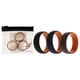 thumbnail image 1 of Juego de anillos de cúpula de dos capas de silicona para bodas - Naranja de ROQ para hombre - Anillo de 3 x 15 mm, 1 of 1