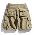 thumbnail image 3 of Brilliant Big Mens Shorts Casual Men's Pure Color Outdoors Pocket Beach Work Trouser Cargo Shorts Pant clearance clothes under $25.00, 3 of 8