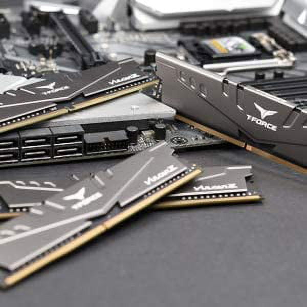 TEAMGROUP T-Force Vulcan Z DDR4 16GB Kit (2x8GB) 3200MHz (PC4-25600) CL18 Desktop Memory Module Ram (Gray) - TLZGD416G3200HC16FDC01