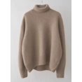 thumbnail image 5 of Suéter de cachemira de cuello alto para mujer, jersey de punto grueso 100% cachemira pura, nuevo otoño e invierno, suelto y lánguido, 5 of 5