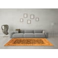 thumbnail image 3 of Ahgly Company Indoor Round Oriental Orange Industrial Area Rugs, 6' Round, 3 of 4