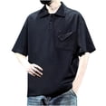 thumbnail image 1 of pstuiky camisetas para hombre, Camiseta informal estampada con botones y solapa de manga corta para hombre camisas casuales para hombre l, 1 of 6