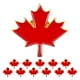 thumbnail image 1 of 12 pines de metal esmaltados con forma de hoja de arce del Día de Canadá para ropa, bolsos, sombreros, recuerdos patrióticos canadienses., 1 of 8