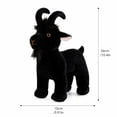 thumbnail image 3 of Realistic Black Goat Stuffed Animal Plush Toy Lifelike Standing Mountain Goat Plush for Kids Gift Home Decor Collection, 3 of 6