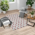 thumbnail image 1 of Owl Turkish Area Rug, Cartoon Style Illustration of Birds on the Branches Mysterious Woods Print, Soft Carpet for Living Room Decor with Distressed Look, 6.6' X 9.6', Ruby Grey, by Ambesonne, 1 of 4