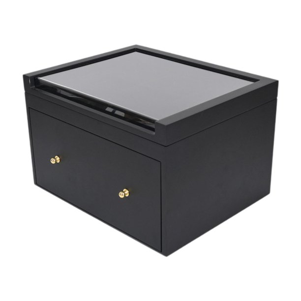 Caja organizadora de tarjetas coleccionables y deportivas de primera calidad. Negro