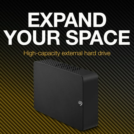 Seagate - Expansion 18TB External USB 3.0 Portable Hard Drive with Rescue Data Recovery Services - Black