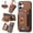 Brown, variant on for iPhone 17 Pro Phone Case Wallet with Card Holder,PU Leather Flip Folio Case,RFID Blocking Ring Holder Kickstand Wrist Strap Magnetic Protective Women Men Cover,Pink,For iPhone 17 Pro