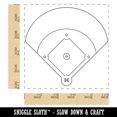 thumbnail image 2 of Baseball Softball Field Diamond Aerial View Square Rubber Stamp Stamping Scrapbooking Crafting - Small 1.25in, 2 of 7