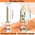 thumbnail image 5 of 240PCS Wall Anchors Kit for Sheetrock Concrete Brick,Screw Anchors Assortment Set, 5 of 7