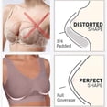 thumbnail image 4 of SMihono Sports Bras for Women Breathable Lift Up Air Bra Mesh Comfortable No Underwire Bra High Support Running Workout Bras Coffee XXL, 4 of 5
