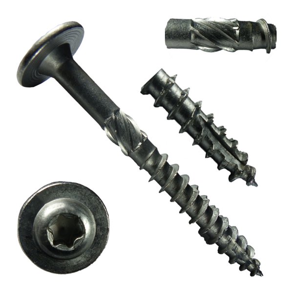 15 X 21/2" Stainless Steel Construction Lag Screws SCTX. T30 Torx/Star