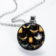 thumbnail image 2 of Fireflies Glass Circular Pendant Necklace - Stunning Jewelry for Women, 2 of 5