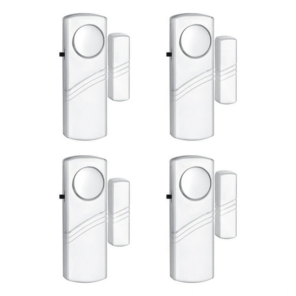 4PCS Security Door Window Alarm, Wireless Door Window Burglar Alarm, Doorbell Alarms for Office Window Pool