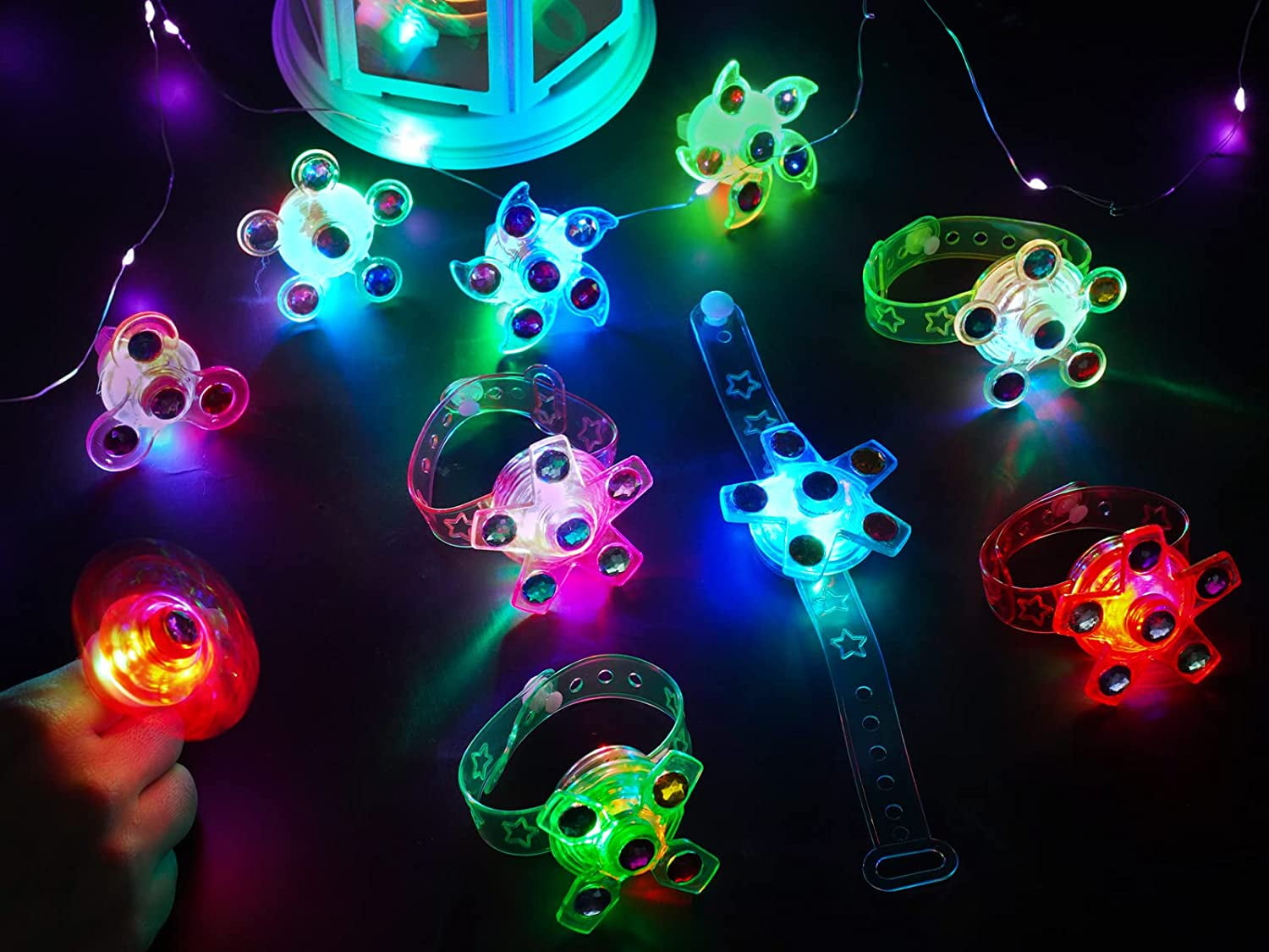 Roofei 10 Pieces LED Glow Stick Bracelet Glow Sticks Bracelet Glow