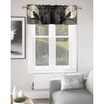 thumbnail image 2 of Halloween Kitchen Curtain Valances for Windows Farmhouse Short Curtains, Horror Bat Crow Full Moon Beige Black Rod Pocket Valance Curtain for Bedroom Cafe Living Room 42"x12", 2 of 8