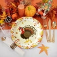 thumbnail image 5 of AuroraX Disposable Thanksgiving Paper Plates Compostable 7 Inch Dessert Plates 10 Pcs Microwave-Safe Bagasse Turkey Maple Leaf Party, 5 of 6