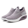 thumbnail image 5 of Mostsola Slip on Sneakers Women Lightweight Casual Running Shoes Platform Knit Mesh Sock Shoes, 5 of 7