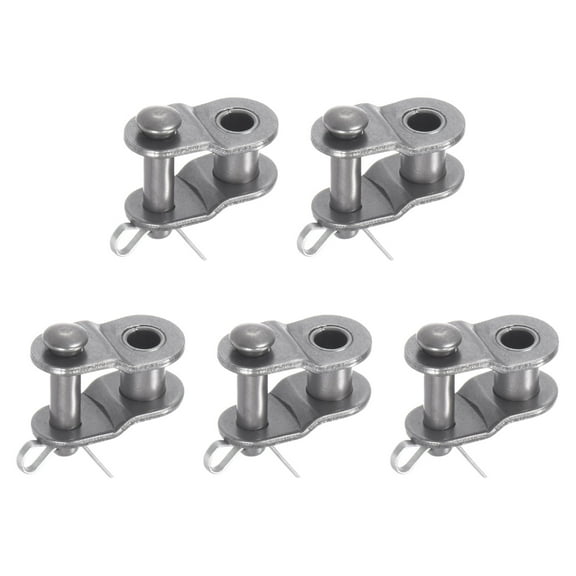 Uxcell 5Pack #25 Chain Offset Half Link Roller, 1/4" Pitch Carbon Steel Split Links for 04C Chain