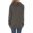 thumbnail image 5 of Turilly Hoodies for Women Casual Solid Color Long Sleeve Round Neck Loose Hooded Sweatshirts Top, 5 of 5