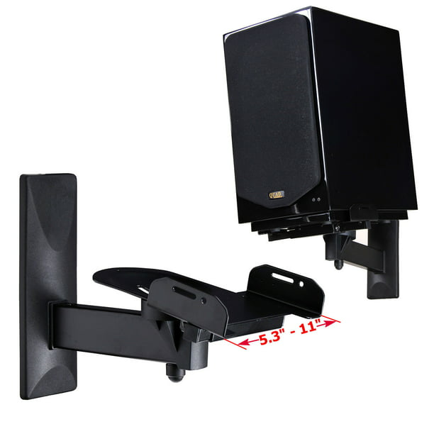 Videosecu 2 Packs Heavy Duty Tilt Speaker Wall Mount For Large Surround Sound Bookshelf Speaker Side Clamp Bracket Bgs Walmart Com Walmart Com