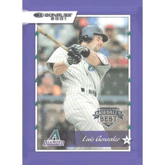 2001 Donruss 96 Luis Gonzalez Arizona Diamondbacks Baseball Card