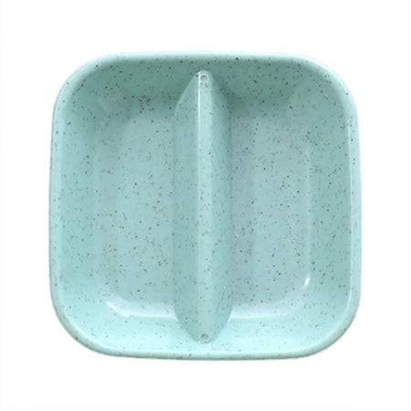 

Chicmine 2Pcs Sauce Dish Double Grids Design Multipurpose Long Lifespan Small Dish Seasoning Soy Sauce Tableware for Home Use