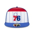 thumbnail image 2 of Men's New Era  White/Royal Philadelphia 76ers 2025 NBA Tip Off Split Panel 59FIFTY Fitted Hat, 2 of 5